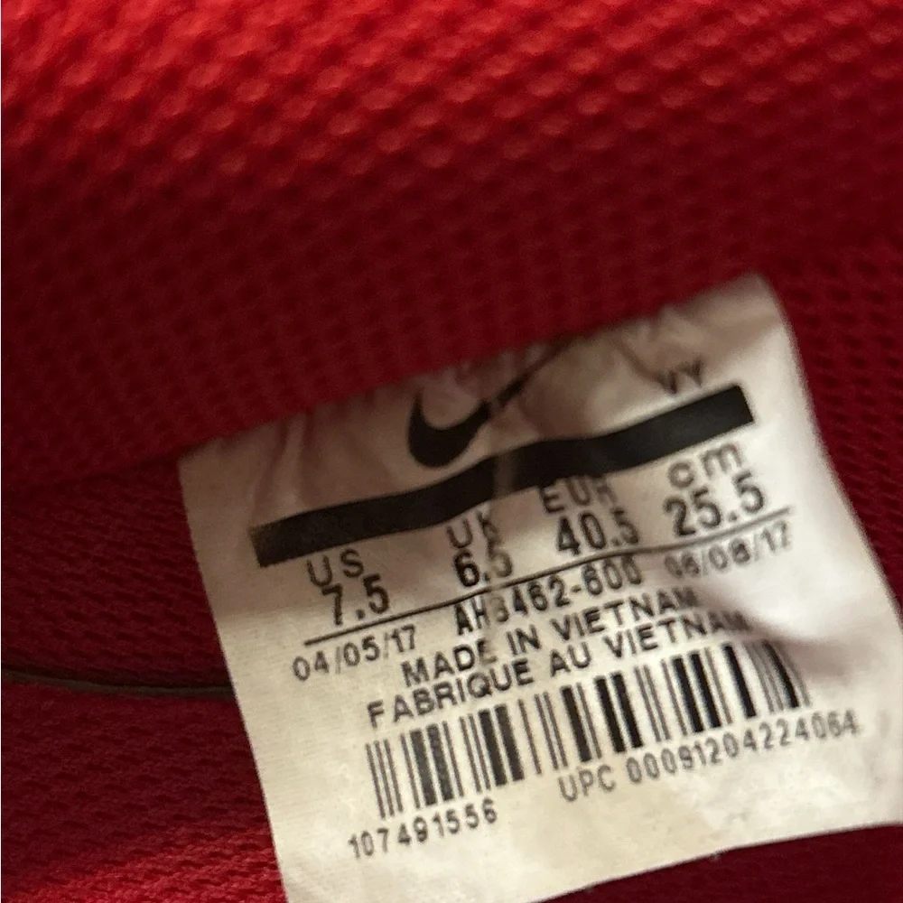 Nike‎ Air Force 1 “All Over Logo” Red/White Sz 7.5